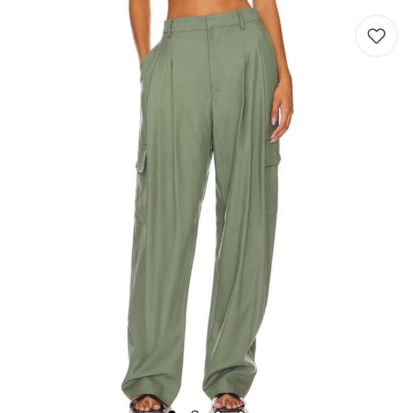 enza costa cargo trouser in sage